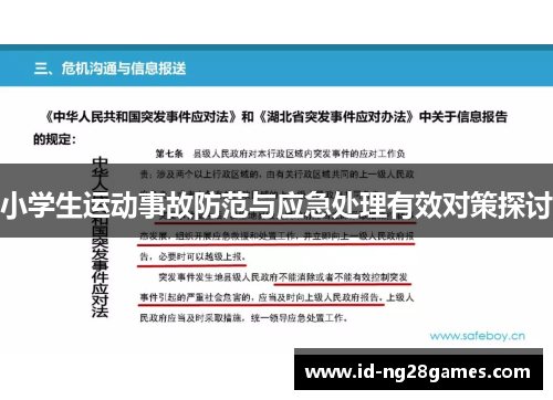 小学生运动事故防范与应急处理有效对策探讨